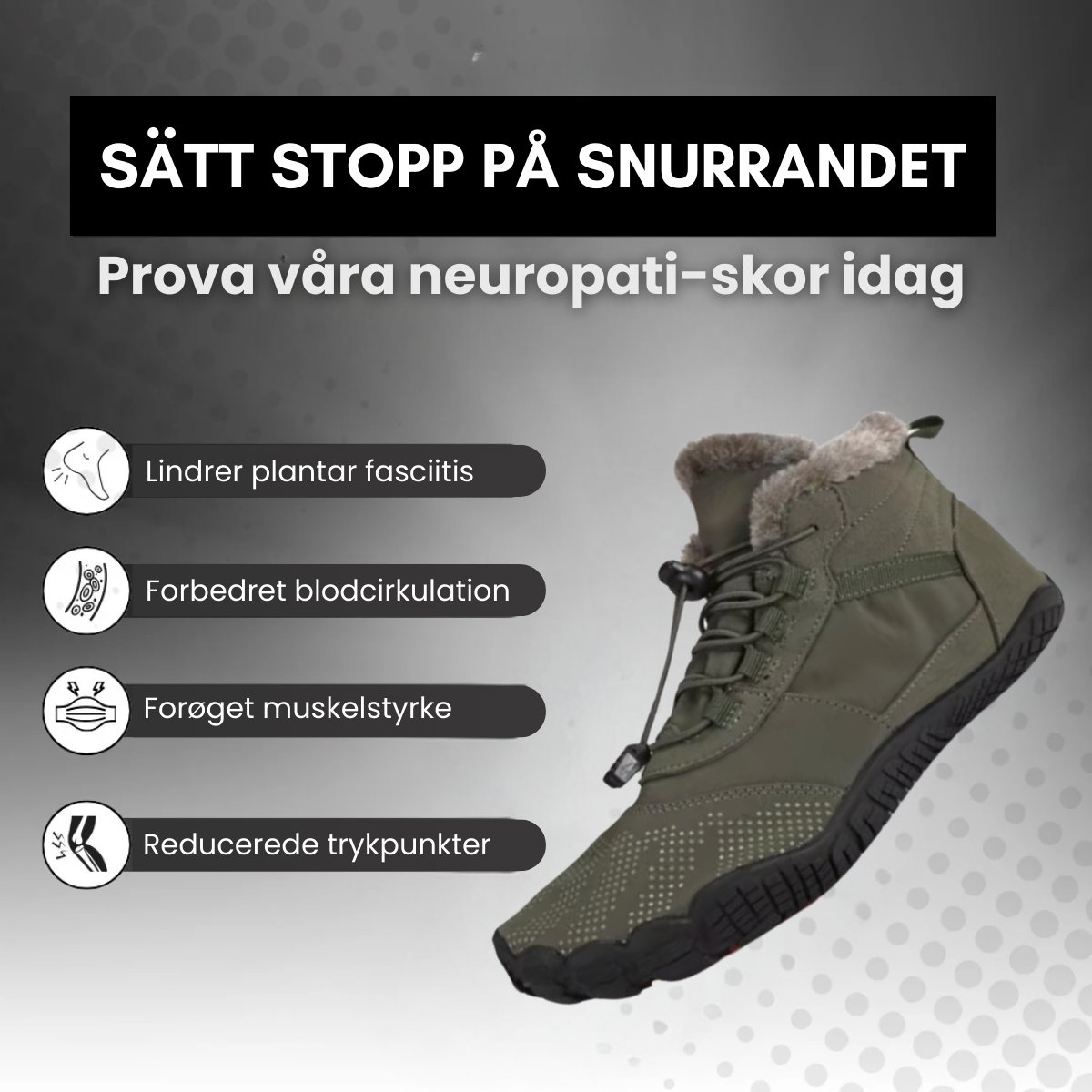 NordTrek - Halkfrie Høye Allterreng Vintervandrestøvler