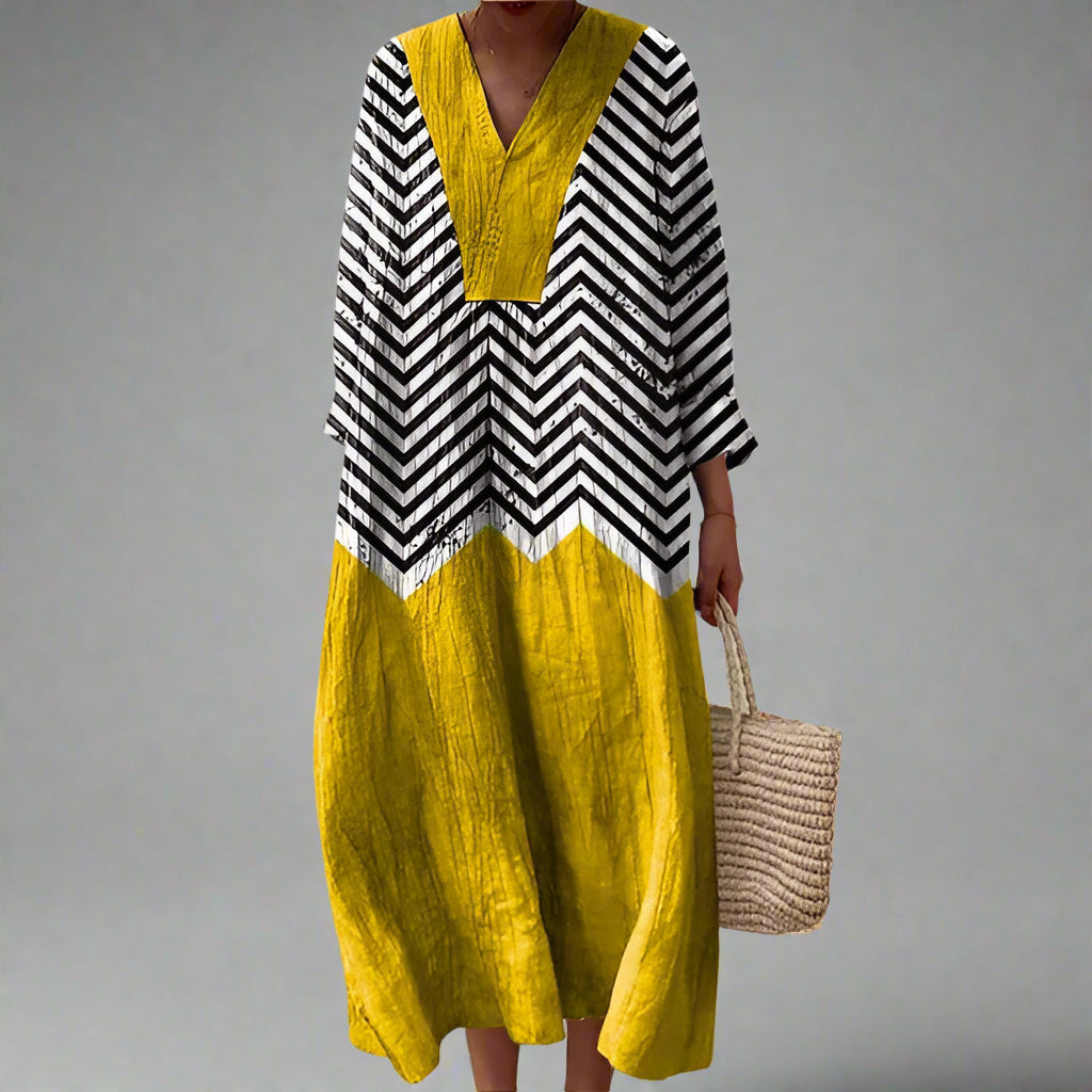 Carla | Elegante vestido geométrico