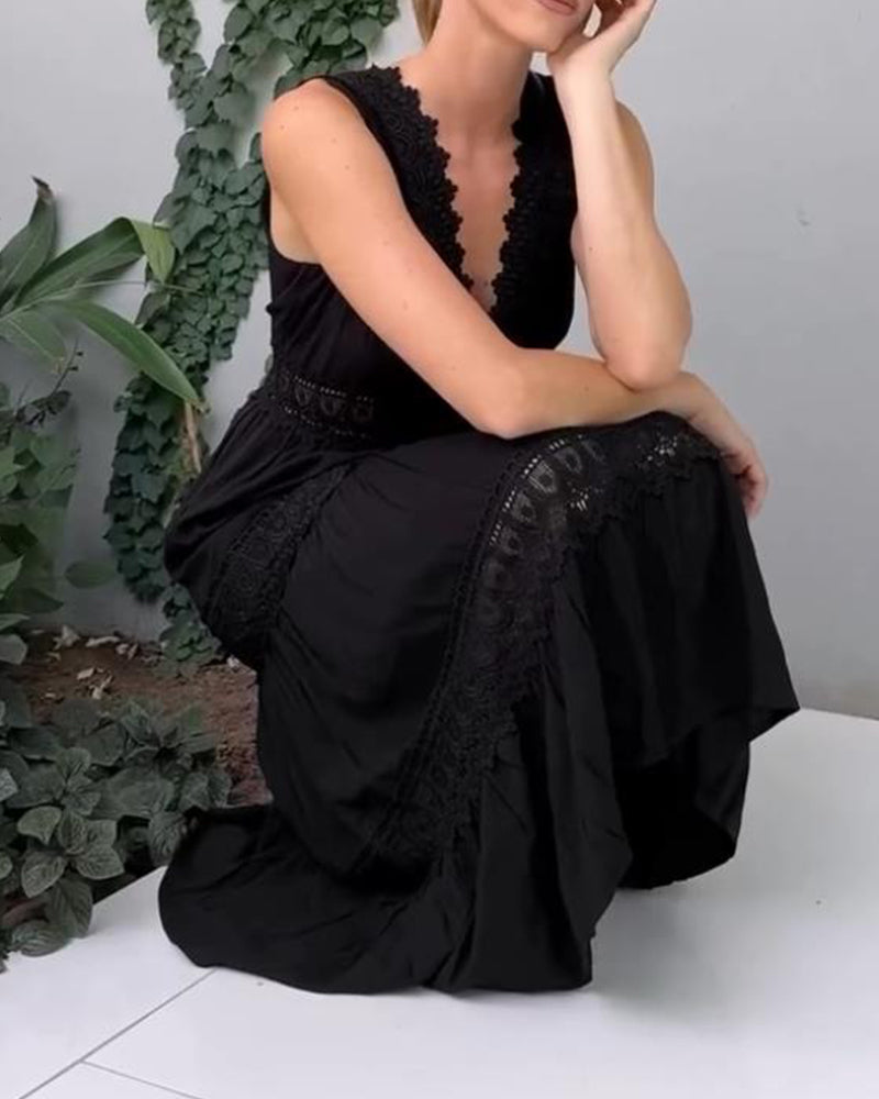 Aloise | Vestido de encaje artesanal con escote en V