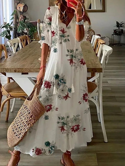 Clarisa | Vestido Bohemio de Verano con Escote en V