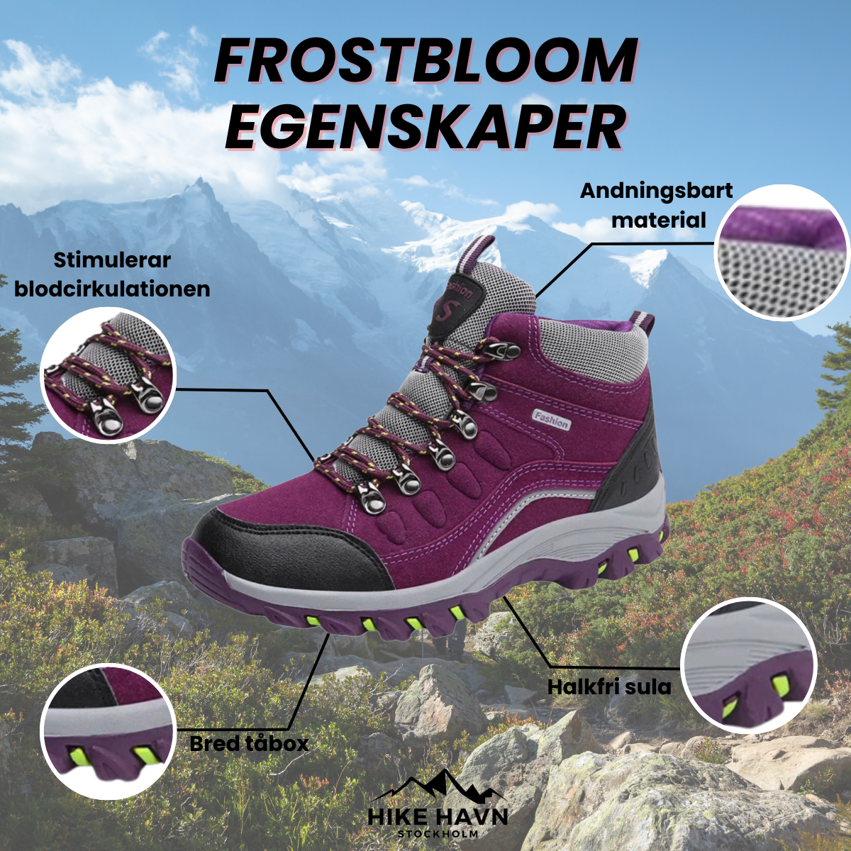 FrostBloom – Dame Vannavvisende Vandrestøvler