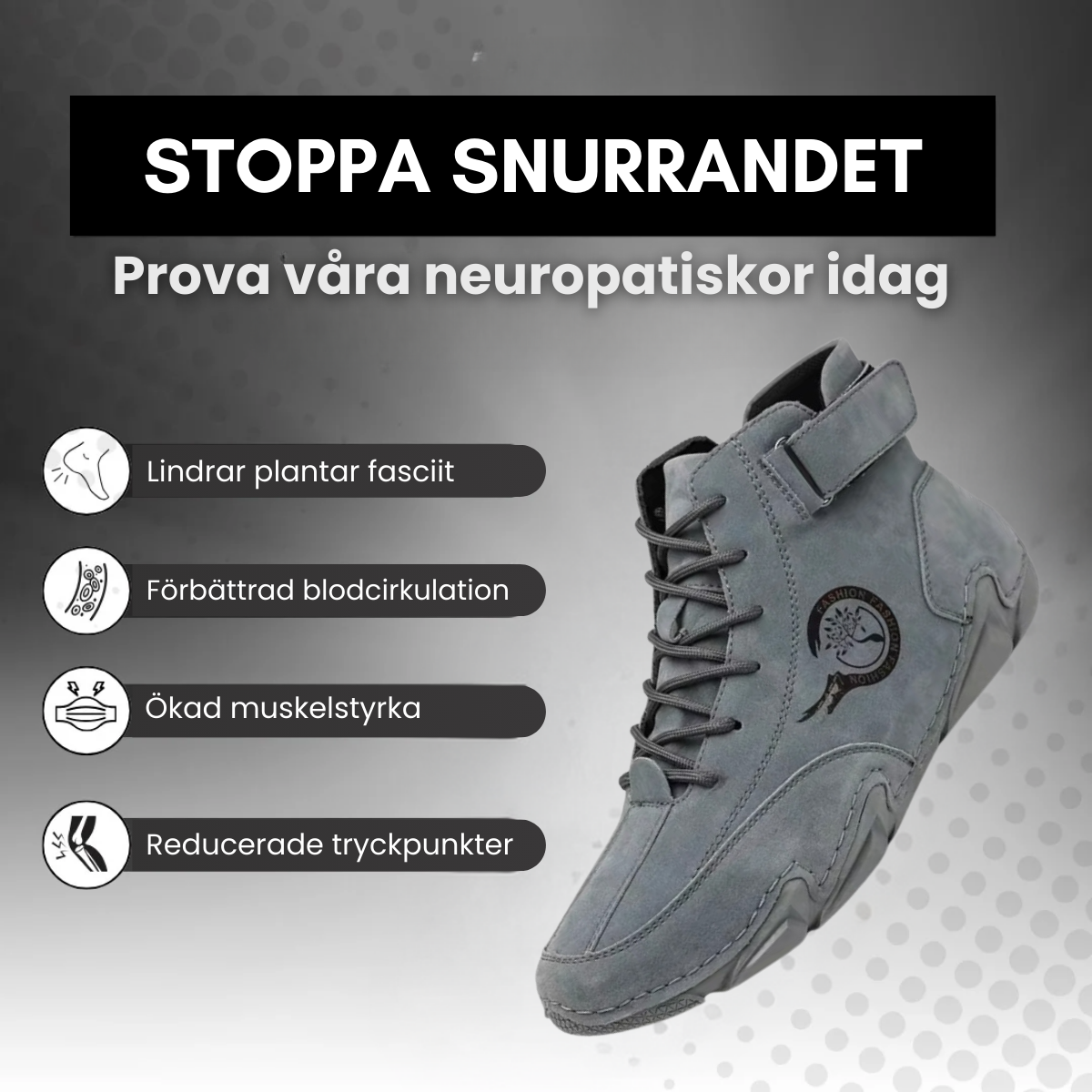 Horizon Luxe - Herre casual høye sko i lær for vandring