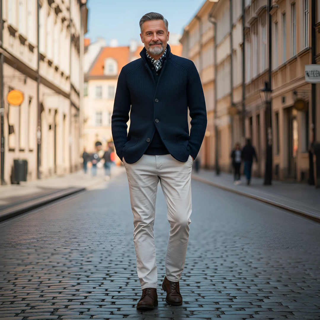 Tomás | Cárdigan de punto clásico